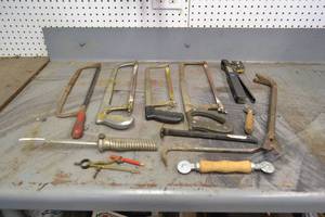 lot 62 image: Hack Saws, Tack Hammer and More