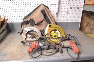 lot 100 image: Assorted Power Tools - All Untested - May need cords