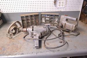 lot 104 image: (2) Parts Organizers w 2 Drill