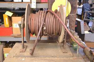 lot 133 image: Portable Air Hose Reel w Hose and Filters