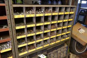 lot 212 image: Bolt Bin w Bolts Approx. 35 x 21-12 x 12