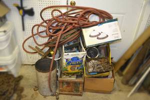 lot 223 image: Large Pile of Parts, Hardware, Hoses and More