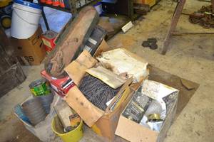lot 243 image: Large Pile of Hardware, Boxes of Nails and More