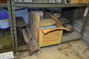 lot 246 image: Shelf Lot of Boxes of Nails, Grinders and More