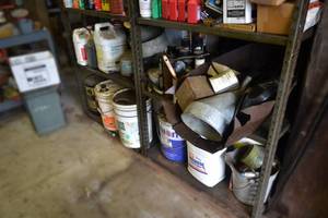 lot 281 image: (4) Shelves of Oils, Solvents and More