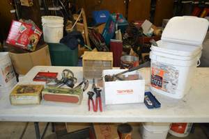 lot 302 image: Large Lot of Tools, Oil Filter Wrenches and More