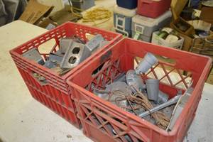 lot 323 image: 2 Crates with Galvanized Electrical Fittings
