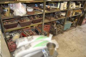 lot 380 image: Plumbing Lot - (6) Shelves of Copper Fittings, PVC and Steel Pipe Fittings and More