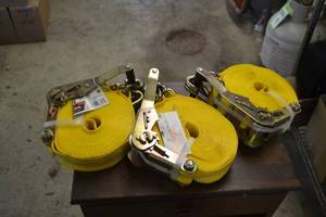 lot 435 image: (3) NEW 2 x 27 Ratcheting Straps