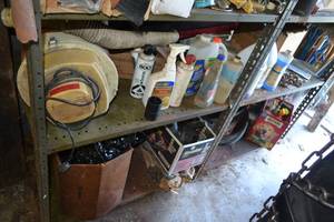lot 441 image: (4) Shelves Including Hydraulic Ram and More