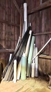 lot 17 image: Large Corner Lot of PVC Pipe Small Diameter up to 8