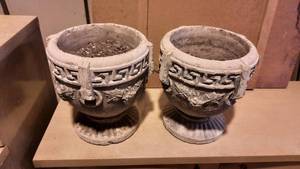 lot 214 image: (2) Decorative Concrete Planters