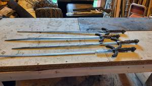 lot 217 image: Set of 4 Decorative Swords - 1 is Broken