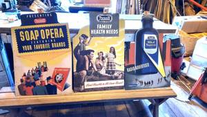 lot 23 image: (3) Rexall Drug Store Cardboard Advertising Pieces