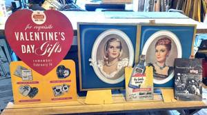 lot 25 image: (3) Rexall Drug Store and More Cardboard Advertising Pieces