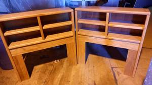 lot 405 image: (2) Twin Size Book Shelf Headboards