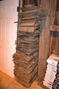 lot 127 image: Large Stack of Cedar Shingles  Shakes