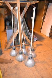 lot 128 image: Lot of 6 Vintage Warehouse Lights