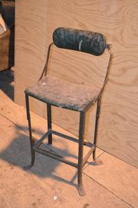 lot 136 image: Vintage Adjustable Metal Stool