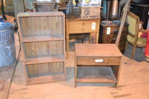 lot 156 image: Small Bookshelf and Lane Nightstand