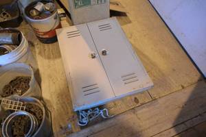 lot 14 image: In-Wall Mount Hanging 2-Door Cabinet