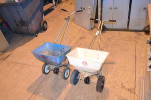 lot 174 image: (2) Push type Red Devil Seed Spreaders