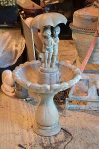 lot 28 image: Concrete Yard Birdbath  Fountain