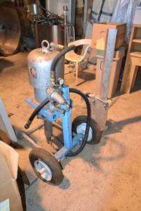 lot 29 image: GRACO King Air Powered Industrial Pump - and Aluminum Trolley and Beam Assembly