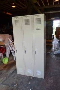 lot 46 image: School Lockers - 3 Doors 36 Wide x 72 tall x 15 Deep