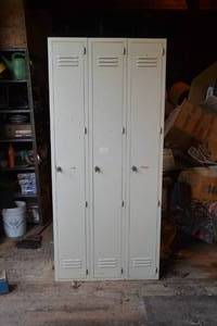 lot 47 image: School Lockers - 3 Doors 36 Wide x 80 tall x 12 Deep