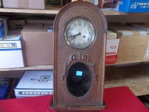 Vintage Wall Clock Complete Works & Recently Serviced With Key & Pendulum 27
