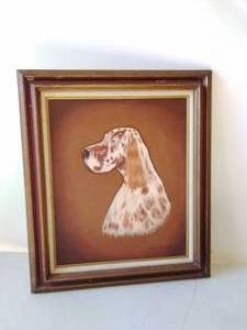 lot 30 image: Vintage Framed Dog Portrait
