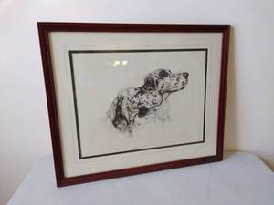lot 44 image: Framed Portrait of Dogs
