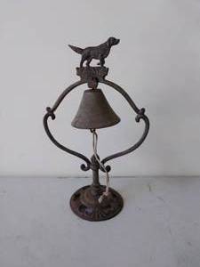 lot 18 image: Dog-Motif Tabletop Bell