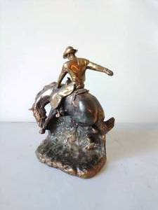 lot 59 image: Single Vintage Cowboy Bookend