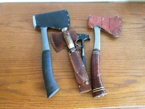 lot 113 image: Hatchet and Knife Set