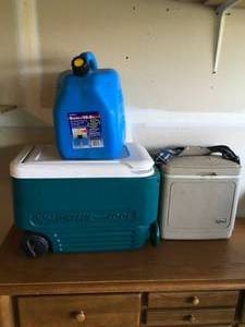 lot 122 image: Coolers and Gas Can