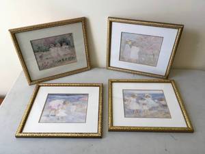 lot 65 image: Four Framed Helene Leveillee Prints