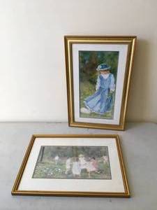 lot 66 image: Two Framed Helene Leveillee Prints