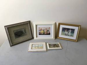 lot 80 image: Five Small Pieces of Framed Art