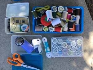 lot 91 image: Tote FULL of Sewing Items
