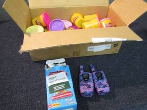 lot 110 image: Playdoh, Walkie Talkies...