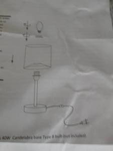 lot 225 image: 2 Mini Basic Table Lamps open box, ...