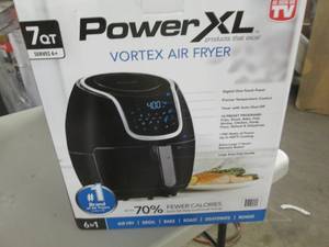 lot 229 image: Power XL 7 qt Vortex Air Fryer open...