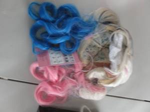 lot 147 image: 3 Angelaicos Blonde Pink Blue Wigs ...