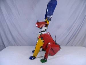 New Handmade Recycled Metal Garden Art - Large Dog