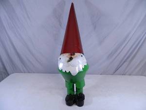 New Handmade Recycled Metal Garden Art Large Gnome
