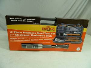 New 12 Pc Stainless Steel Tool Set with Bonus Electronic Fork