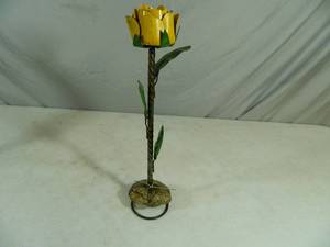 New Handmade Recycled Metal Garden Art Rose