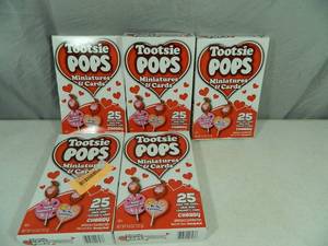 125 New Cherry Tootsie Pops and Cards